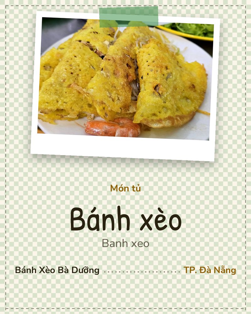 Món tủ: Bánh xèo (Banh xeo) · Bánh Xèo Bà Dưỡng · TP. Đà Nẵng